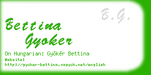 bettina gyoker business card